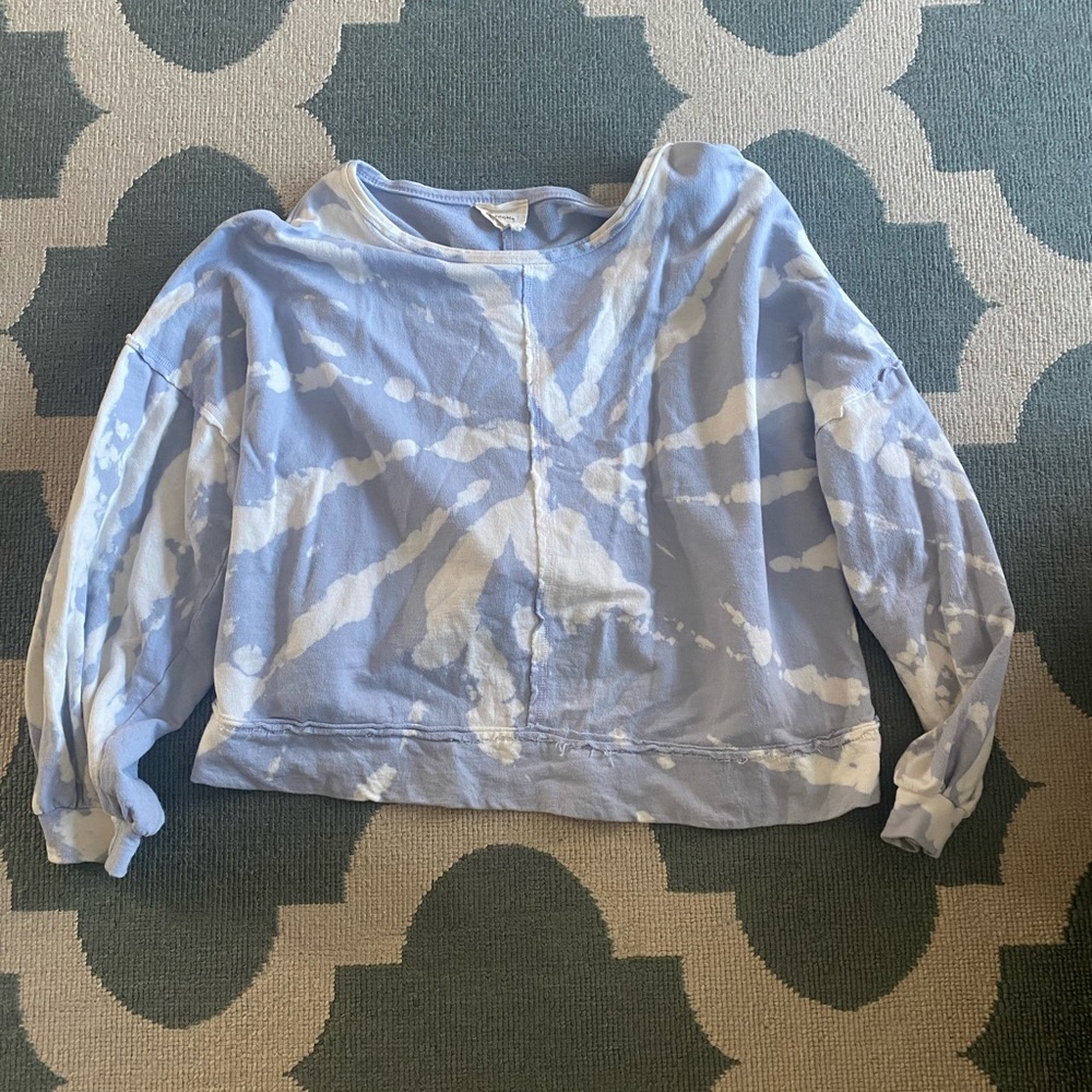 Tie Dye Cross Back Crewneck Outer Seam Sweatshirt